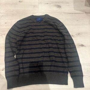 Martin + Osa Men's Crewneck Sweater - Black and Brown Stripes